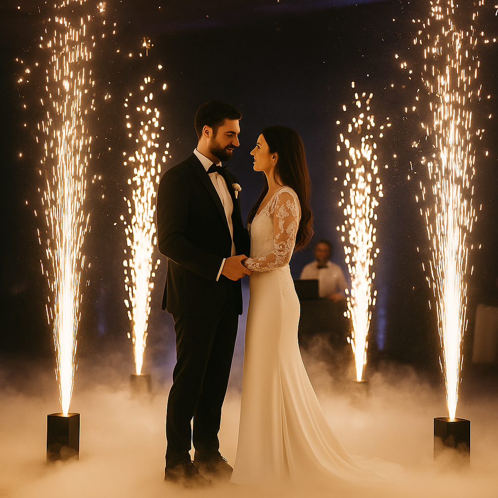 Jets d'étincelles ouverture de bal